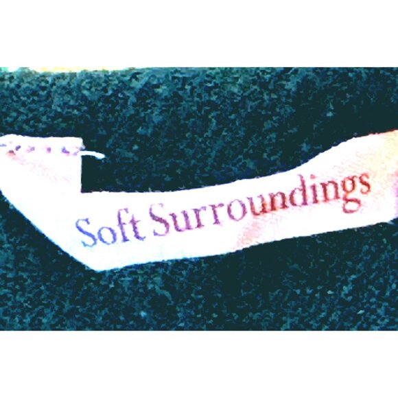 Soft Surroundings Green Knit Sweater Long Sleeve Textured Design Comfortable M - Picture 4 of 8